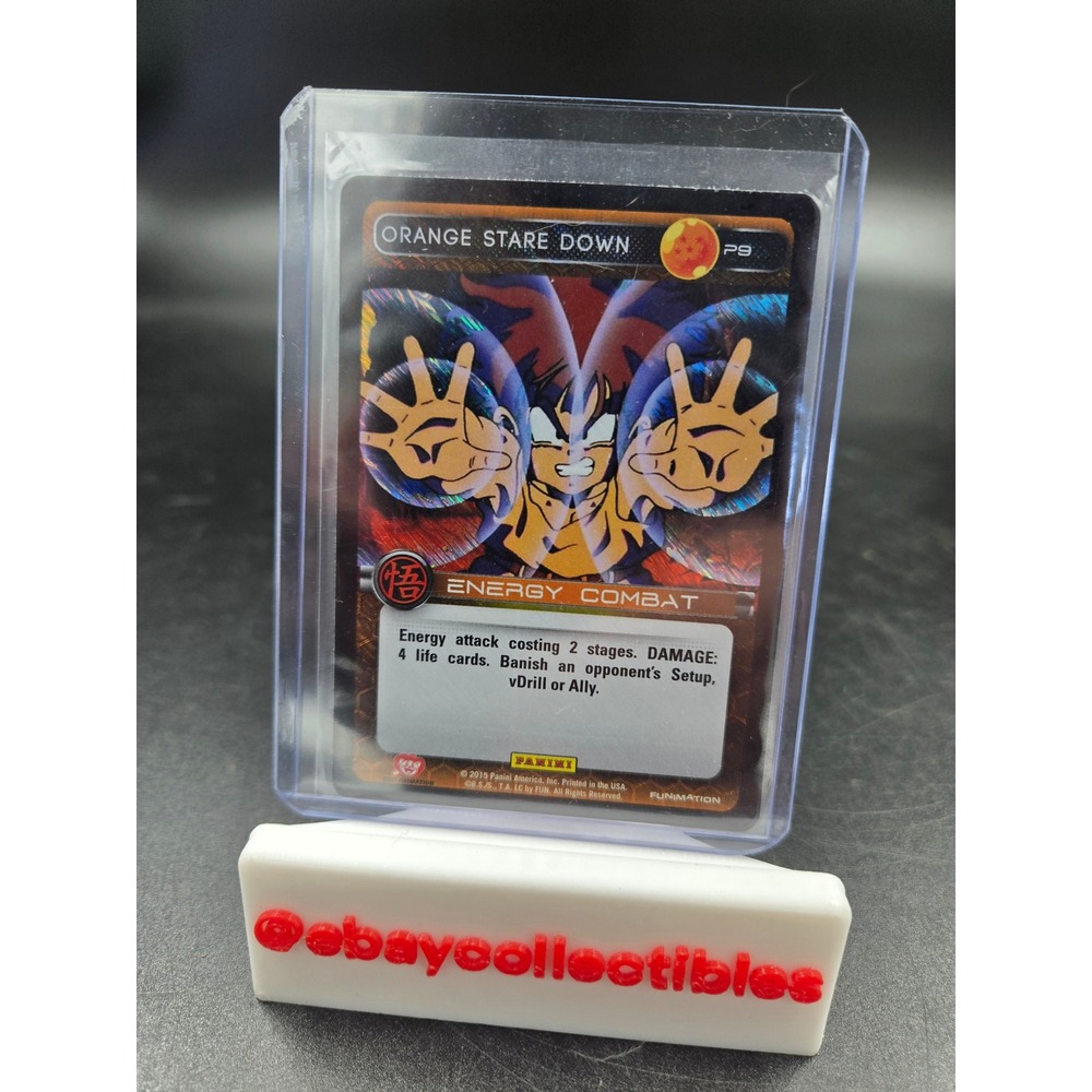 Dragon Ball Z Panini TCG Orange Stare Down P9 Promo Foil Card 2015 Goku Shenron